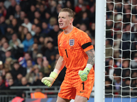 Jordan Pickford of Everton and England is in action during the UEFA Nations League Group 2 match between England and Greece at Wembley Stadi...