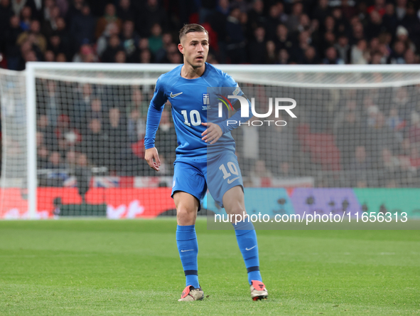 Dimitris Pelkas of Istanbul Basaksehir and Greece is in action during the UEFA Nations League Group 2 match between England and Greece at We...