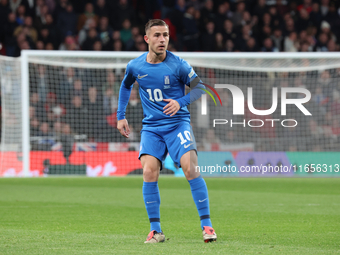 Dimitris Pelkas of Istanbul Basaksehir and Greece is in action during the UEFA Nations League Group 2 match between England and Greece at We...