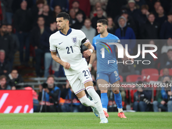 Dominic Solanke of England plays during the UEFA Nations League Group 2 match between England and Greece at Wembley Stadium in London, Engla...