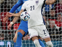 Dominic Solanke of England plays during the UEFA Nations League Group 2 match between England and Greece at Wembley Stadium in London, Engla...