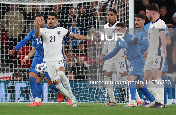 Dominic Solanke of England plays during the UEFA Nations League Group 2 match between England and Greece at Wembley Stadium in London, Engla...