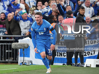 Christos Zafeiris of Greece celebrates the winning goal during the UEFA Nations League Group 2 match between England and Greece at Wembley S...