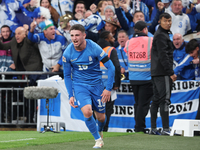 Christos Zafeiris of Greece celebrates the winning goal during the UEFA Nations League Group 2 match between England and Greece at Wembley S...