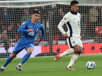 L-R Petros Mantalos (AEK Athens) of Greece and Jude Bellingham (Real Madrid) of England are in action during the UEFA Nations League Group 2...