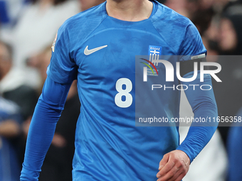 Christos Tzolis of Greece participates in the UEFA Nations League Group 2 match between England and Greece at Wembley Stadium in London, Eng...