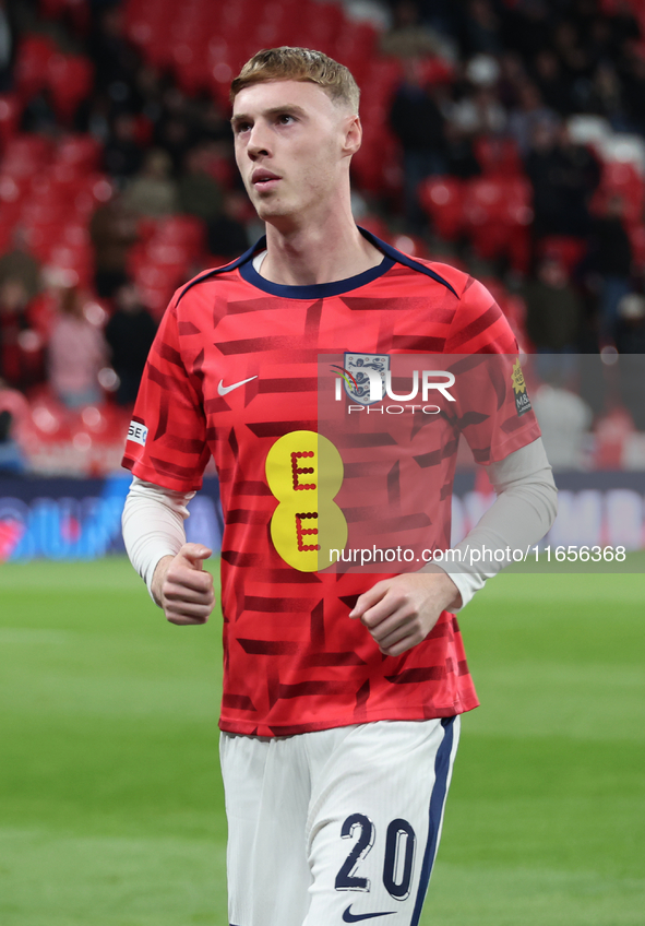 Cole Palmer of Chelsea, England, participates in the pre-match warm-up during the UEFA Nations League Group 2 match between England and Gree...