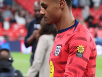 Curtis Jones of Liverpool, England, participates in the pre-match warm-up during the UEFA Nations League Group 2 match between England and G...