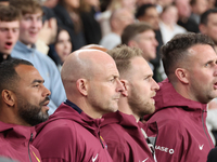 From left to right, Ashley Cole and Lee Carsley, Interim Head Coach of England, are present during the UEFA Nations League Group 2 match bet...