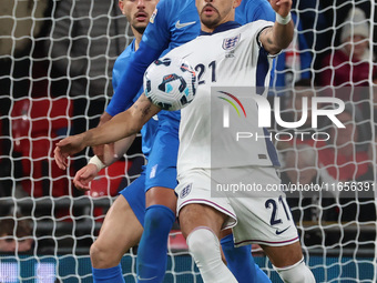 Dominic Solanke of England plays during the UEFA Nations League Group 2 match between England and Greece at Wembley Stadium in London, Engla...