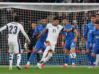 Dominic Solanke of England plays during the UEFA Nations League Group 2 match between England and Greece at Wembley Stadium in London, Engla...