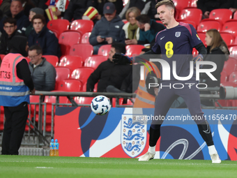 Nick Pope of Newcastle United, England, participates in the pre-match warm-up during the UEFA Nations League Group 2 match between England a...