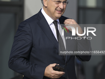 Prime Minister of Croatia Andrej Plenkovic during the MED9 Leaders' Summit at Minthis resort in Paphos. Cyprus, Friday, October 11, 2024. (