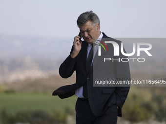 Prime Minister of Croatia Andrej Plenkovic during the MED9 Leaders' Summit at Minthis resort in Paphos. Cyprus, Friday, October 11, 2024. (