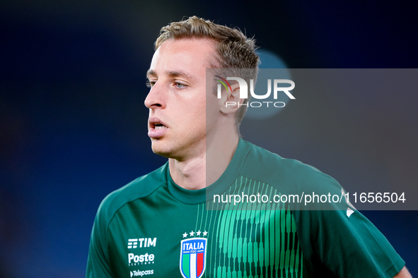 Davide Frattesi of Italy looks on during the UEFA Nations League 2024/25 League A Group A2 match between Italy and Belgium at Stadio Olimpic...