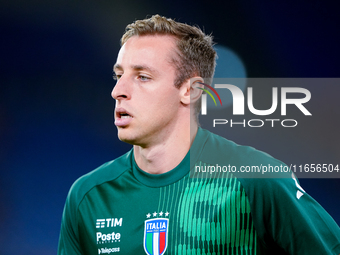 Davide Frattesi of Italy looks on during the UEFA Nations League 2024/25 League A Group A2 match between Italy and Belgium at Stadio Olimpic...