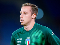 Davide Frattesi of Italy looks on during the UEFA Nations League 2024/25 League A Group A2 match between Italy and Belgium at Stadio Olimpic...