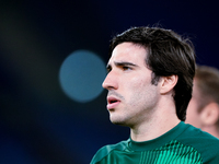 Sandro Tonali of Italy looks on during the UEFA Nations League 2024/25 League A Group A2 match between Italy and Belgium at Stadio Olimpico...