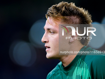 Matteo Retegui of Italy looks on during the UEFA Nations League 2024/25 League A Group A2 match between Italy and Belgium at Stadio Olimpico...