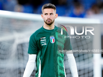 Guglielmo Vicario of Italy looks on during the UEFA Nations League 2024/25 League A Group A2 match between Italy and Belgium at Stadio Olimp...