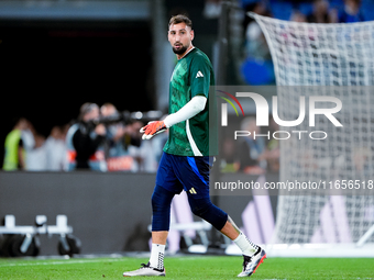 Gianluigi Donnarumma of Italy looks on during the UEFA Nations League 2024/25 League A Group A2 match between Italy and Belgium at Stadio Ol...