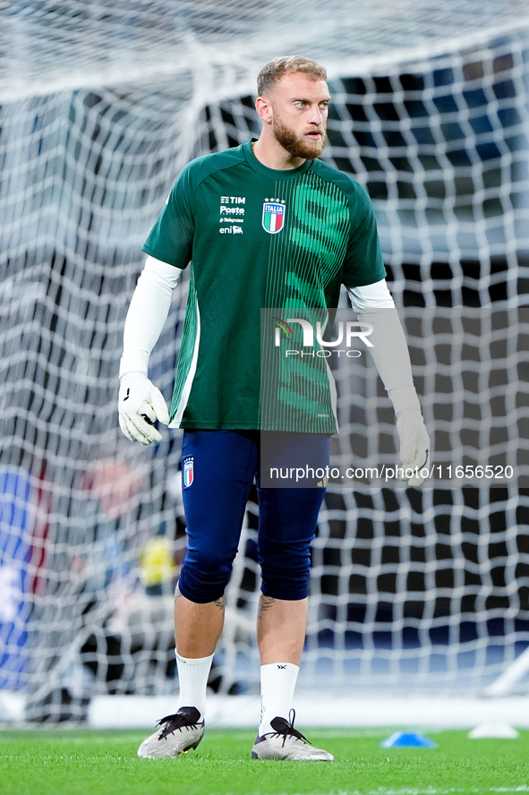 Michele Di Gregorio of Italy looks on during the UEFA Nations League 2024/25 League A Group A2 match between Italy and Belgium at Stadio Oli...