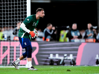 Gianluigi Donnarumma of Italy looks on during the UEFA Nations League 2024/25 League A Group A2 match between Italy and Belgium at Stadio Ol...