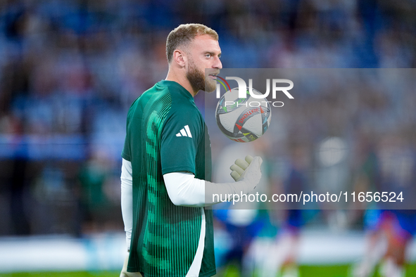 Michele Di Gregorio of Italy during the UEFA Nations League 2024/25 League A Group A2 match between Italy and Belgium at Stadio Olimpico on...