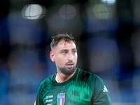 Gianluigi Donnarumma of Italy looks on during the UEFA Nations League 2024/25 League A Group A2 match between Italy and Belgium at Stadio Ol...