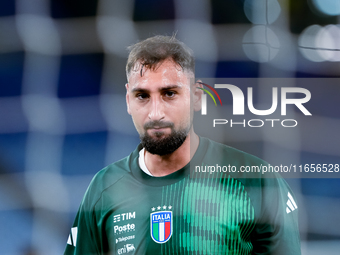 Gianluigi Donnarumma of Italy looks on during the UEFA Nations League 2024/25 League A Group A2 match between Italy and Belgium at Stadio Ol...