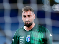 Gianluigi Donnarumma of Italy looks on during the UEFA Nations League 2024/25 League A Group A2 match between Italy and Belgium at Stadio Ol...