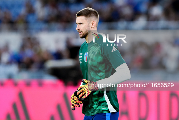 Guglielmo Vicario of Italy looks on during the UEFA Nations League 2024/25 League A Group A2 match between Italy and Belgium at Stadio Olimp...