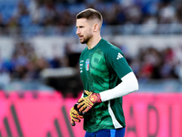 Guglielmo Vicario of Italy looks on during the UEFA Nations League 2024/25 League A Group A2 match between Italy and Belgium at Stadio Olimp...