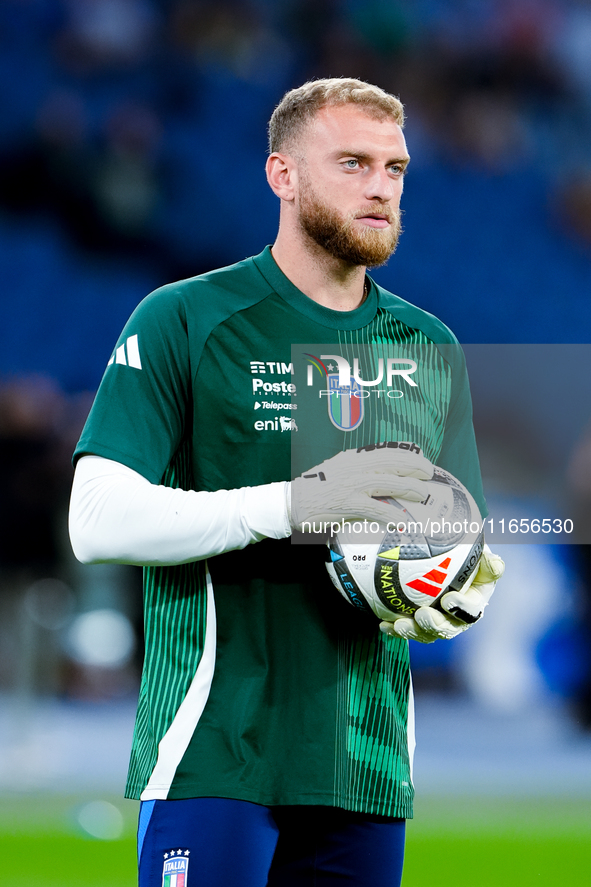 Michele Di Gregorio of Italy looks on during the UEFA Nations League 2024/25 League A Group A2 match between Italy and Belgium at Stadio Oli...