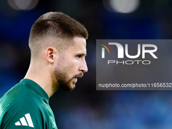 Guglielmo Vicario of Italy looks on during the UEFA Nations League 2024/25 League A Group A2 match between Italy and Belgium at Stadio Olimp...