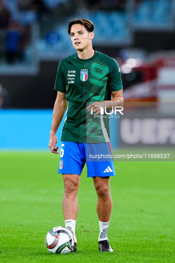 Samuele Ricci of Italy looks on during the UEFA Nations League 2024/25 League A Group A2 match between Italy and Belgium at Stadio Olimpico...