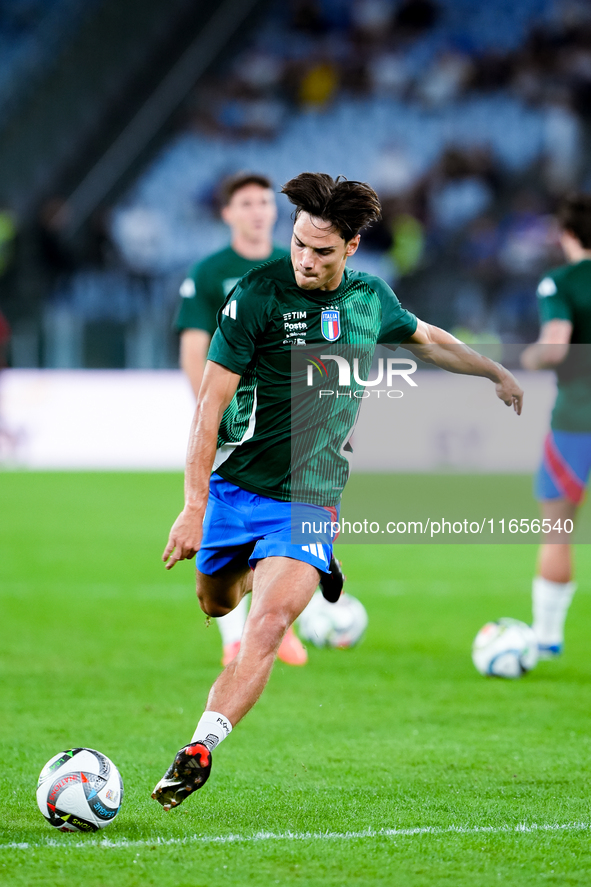 Samuele Ricci of Italy during the UEFA Nations League 2024/25 League A Group A2 match between Italy and Belgium at Stadio Olimpico on Octobe...