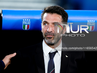 Gianluigi Buffon of Italy looks on during the UEFA Nations League 2024/25 League A Group A2 match between Italy and Belgium at Stadio Olimpi...