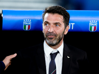 Gianluigi Buffon of Italy looks on during the UEFA Nations League 2024/25 League A Group A2 match between Italy and Belgium at Stadio Olimpi...