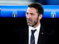 Gianluigi Buffon of Italy looks on during the UEFA Nations League 2024/25 League A Group A2 match between Italy and Belgium at Stadio Olimpi...