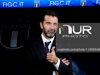 Gianluigi Buffon of Italy looks on during the UEFA Nations League 2024/25 League A Group A2 match between Italy and Belgium at Stadio Olimpi...