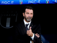 Gianluigi Buffon of Italy looks on during the UEFA Nations League 2024/25 League A Group A2 match between Italy and Belgium at Stadio Olimpi...