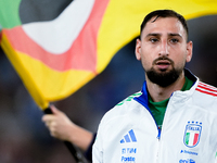 Gianluigi Donnarumma of Italy looks on during the UEFA Nations League 2024/25 League A Group A2 match between Italy and Belgium at Stadio Ol...