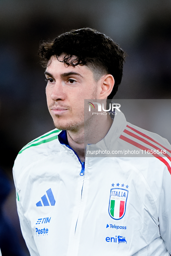 Alessandro Bastoni of Italy looks on during the UEFA Nations League 2024/25 League A Group A2 match between Italy and Belgium at Stadio Olim...