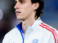 Riccardo Calafiori of Italy during the UEFA Nations League 2024/25 League A Group A2 match between Italy and Belgium at Stadio Olimpico on O...