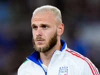 Federico Dimarco of Italy during the UEFA Nations League 2024/25 League A Group A2 match between Italy and Belgium at Stadio Olimpico on Oct...