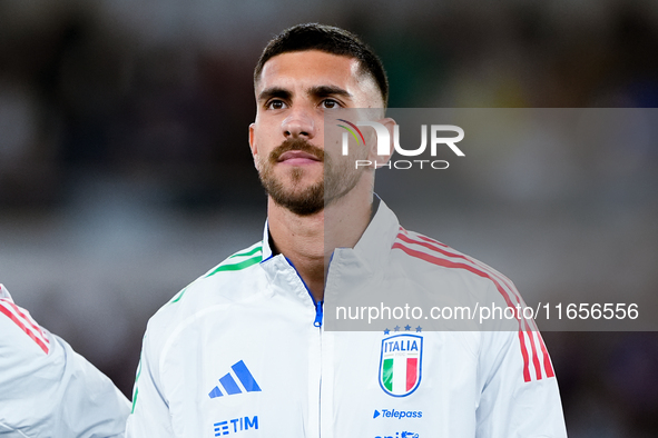 Lorenzo Pellegrini of Italy looks on during the UEFA Nations League 2024/25 League A Group A2 match between Italy and Belgium at Stadio Olim...