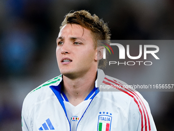 Matteo Retegui of Italy looks on during the UEFA Nations League 2024/25 League A Group A2 match between Italy and Belgium at Stadio Olimpico...