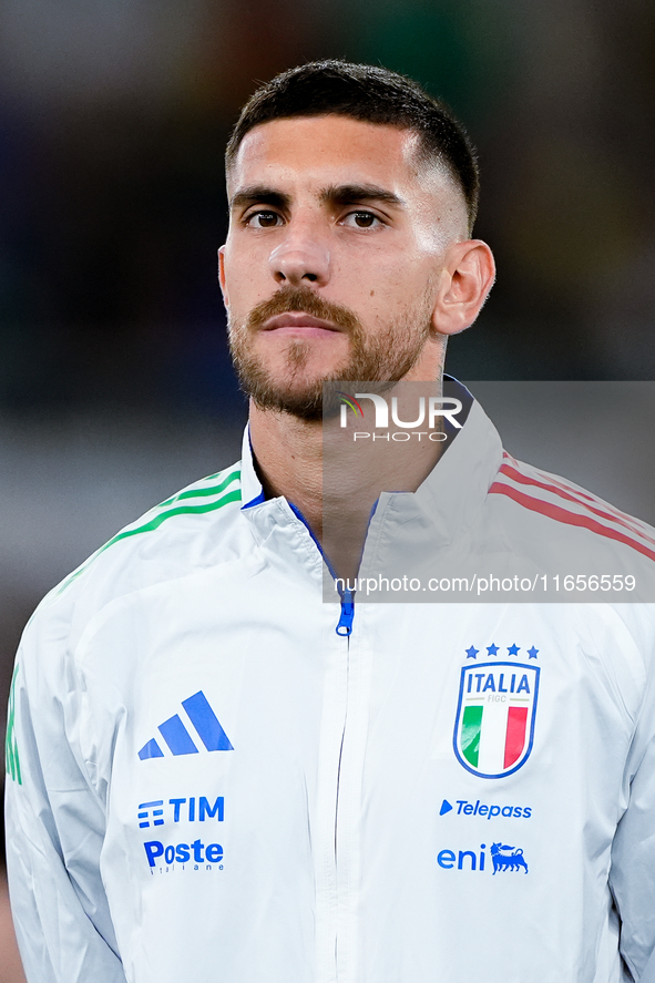 Lorenzo Pellegrini of Italy looks on during the UEFA Nations League 2024/25 League A Group A2 match between Italy and Belgium at Stadio Olim...