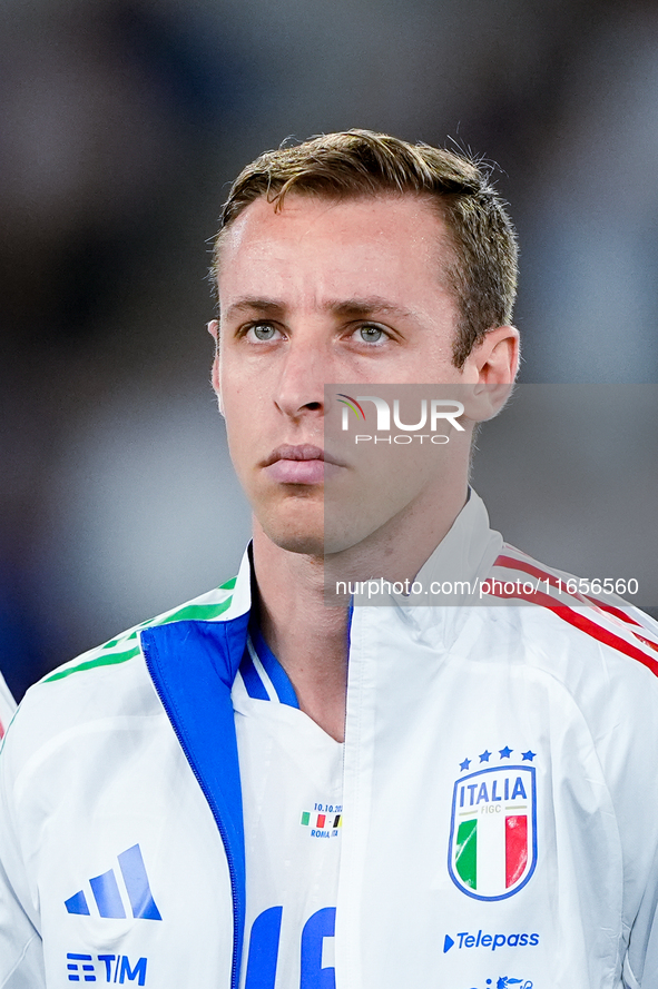 Davide Frattesi of Italy looks on during the UEFA Nations League 2024/25 League A Group A2 match between Italy and Belgium at Stadio Olimpic...